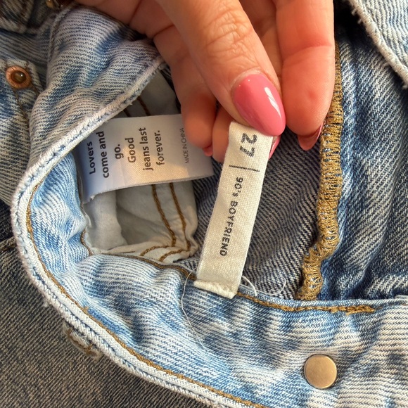 PacSun Two-Tone Blue Patchwork Straight-Leg Jeans 90’s Boyfriend Style - Picture 4 of 4